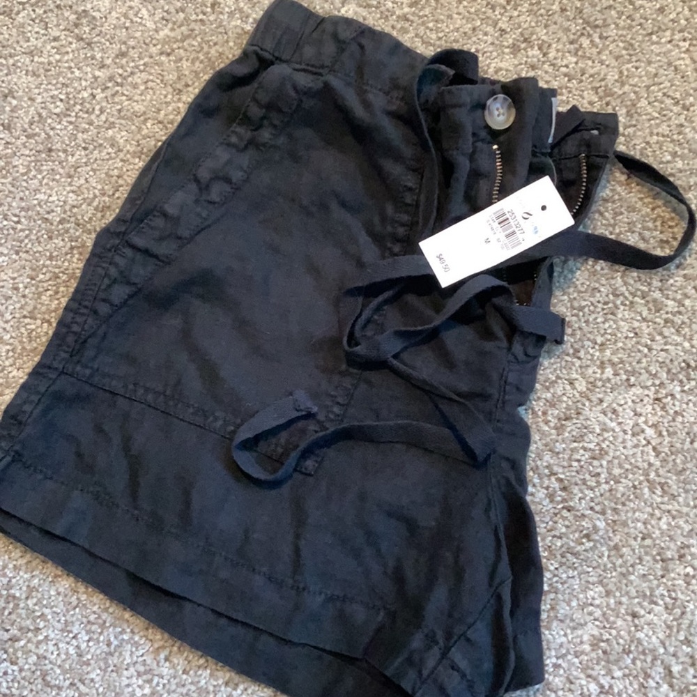 LOFT Lou & Grey black linen shorts Sz M